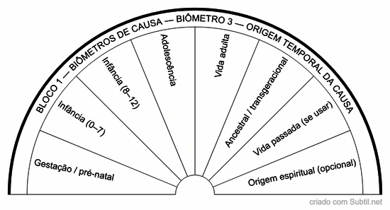 Bloco 1 — biômetros de causa — biômetro 3 — origem temporal da causa