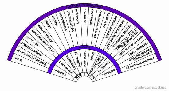 Analise do chakra coronário