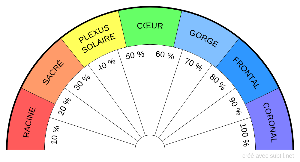 Taux de vitalité et chakras