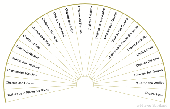 Chakras secondaires
