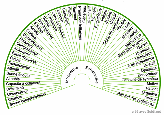 Qualités d'une personne 1