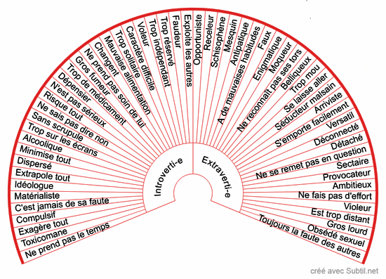 Défauts d'une personne 3