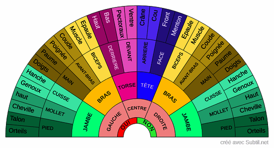 Entités accrochées sur le corps