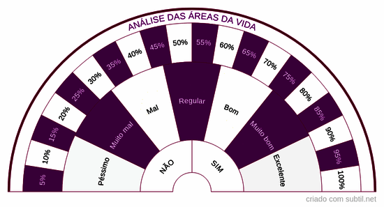 Análise das áreas da vida