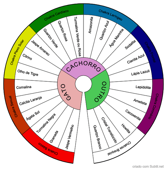 Cristais e chakras pet