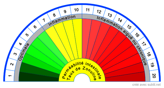 Taux de Zonuline test de perméabilité intestinale