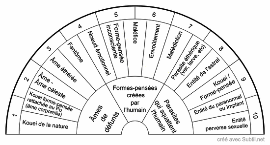 Entités et parasites qui squattent l'être humain