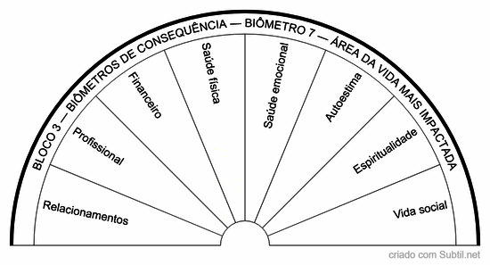 Bloco 3 — biômetros de consequência — biômetro 7 — área da vida mais impactada