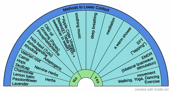 Lower cortisol