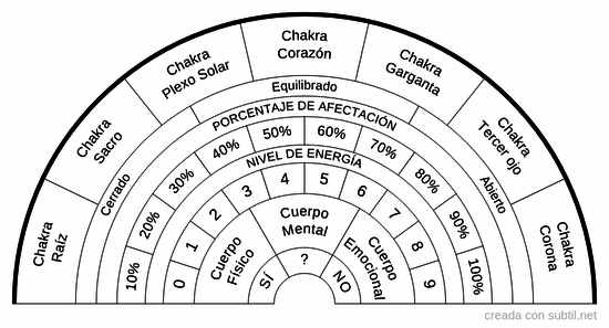 Medición de energía en cuerpos y chakras