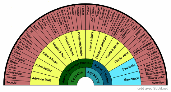 Types de vies antérieures végétales