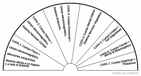 Relación de capas áuricas y sistemas del organismo