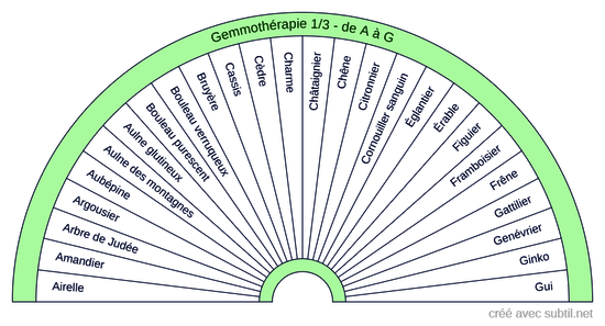 Gemmothérapie 1/3 - de A à G