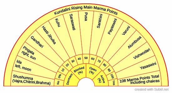 Kundalini rising marmas