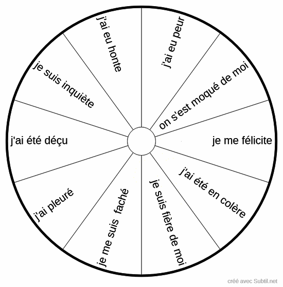 La roue des émotions des enfants