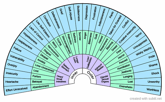Emotion code chart