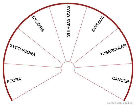 Seven miasms in homeopathy