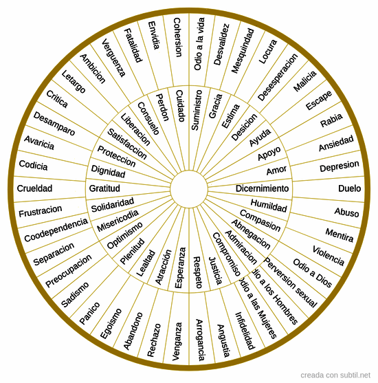 Sentimientos/emociones negativas
