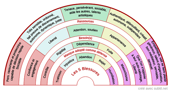 Les 5 blessures de l'âme