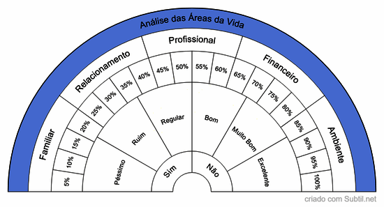 Análise das áreas da vida
