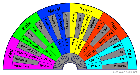 Déséquilibres énergétiques des méridiens