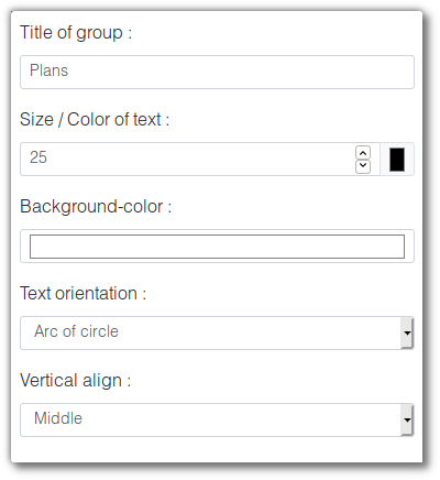 Group options menu