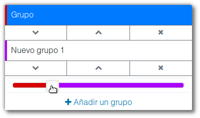 Menú grupos