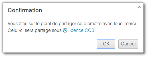 Confirmation de partage de biomètre